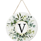 🎁Last Day Promotion 49% OFF🔥Smile Monogram Letter H Wreaths Wooden Welcome Sign, Family Last Name Initial Front Door Wall Decoration, Floral Spring Summer Porch Rustic Home Kitchen Decor