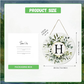 🎁Last Day Promotion 49% OFF🔥Smile Monogram Letter H Wreaths Wooden Welcome Sign, Family Last Name Initial Front Door Wall Decoration, Floral Spring Summer Porch Rustic Home Kitchen Decor