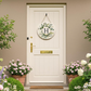 🎁Last Day Promotion 49% OFF🔥Smile Monogram Letter H Wreaths Wooden Welcome Sign, Family Last Name Initial Front Door Wall Decoration, Floral Spring Summer Porch Rustic Home Kitchen Decor
