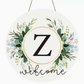 🎁Last Day Promotion 49% OFF🔥Smile Monogram Letter H Wreaths Wooden Welcome Sign, Family Last Name Initial Front Door Wall Decoration, Floral Spring Summer Porch Rustic Home Kitchen Decor
