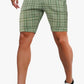 Men's Stretch Chino Short - Green With Lattice