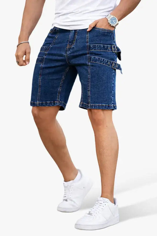 Men's Stretch Denim Short - Dark Blue