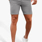 Mens Light Grey Stretch Chino Short