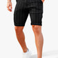 Men's Black Chino Short - Stripe