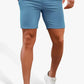 Mens  Blue Stretch Chino Short