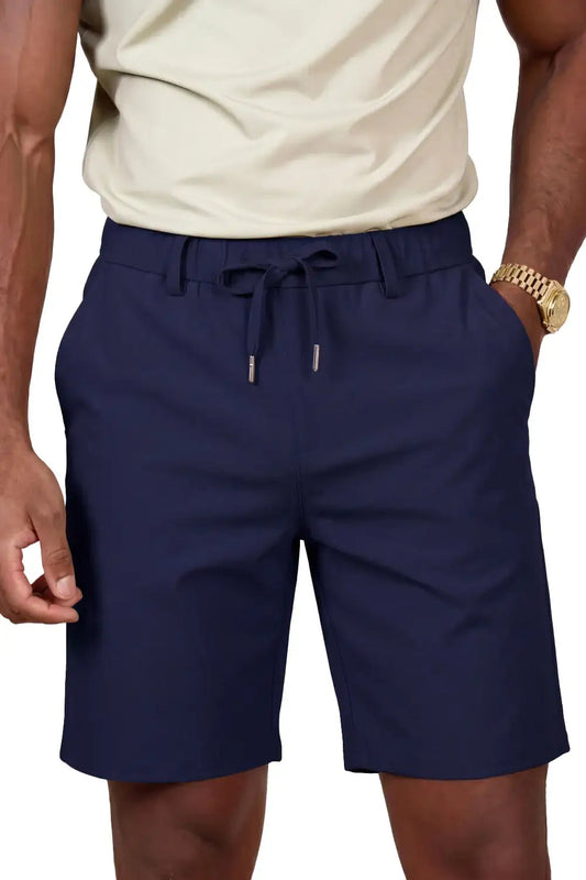 Men's Casual Drawstring Shorts - Navy