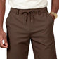 Men's Casual Drawstring Shorts - Brown