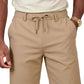 Men's Casual Drawstring Shorts - Khaki
