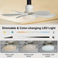 🏆LAST DAY SALE 49% OFF🔥SmartBreez™ 40W LED Ceiling Fan Light – 20.5” Ultra-Quiet with Remote 🎯 | E27 + FREE B22 Adapter 🔌 | For Bedroom 😴, Kitchen 👩‍🍳 & Garage 🛠️ – UK Ready! 🇬🇧
