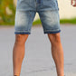 Men's Stretch Denim Shorts - Gradient Blue