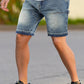Men's Stretch Denim Shorts - Gradient Blue