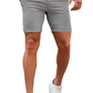 Mens Light Grey Stretch Chino Short