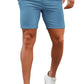 Mens  Blue Stretch Chino Short