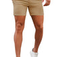 Mens Light Khaki Stretch Chino Short