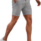 Mens Light Grey Stretch Chino Short