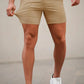 Mens Light Khaki Stretch Chino Short