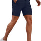 Mens Navy Blue Stretch Chino Short