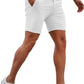 Mens White Stretch Chino Short