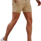 Mens Light Khaki Stretch Chino Short