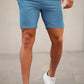 Mens  Blue Stretch Chino Short