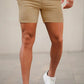Mens Light Khaki Stretch Chino Short