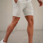 Mens  Ash Grey Stretch Chino Short