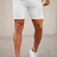 Mens White Stretch Chino Short