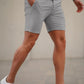 Mens Light Grey Stretch Chino Short