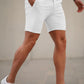 Mens White Stretch Chino Short