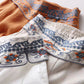 Vintage Ethnic Embroidered Waist Wide Leg Pants