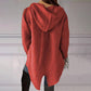 45% OFF🔥Solid Color V-Neck Button Breathable Hooded Top