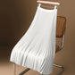 Solid Color Pleated A-Line Knee Skirt