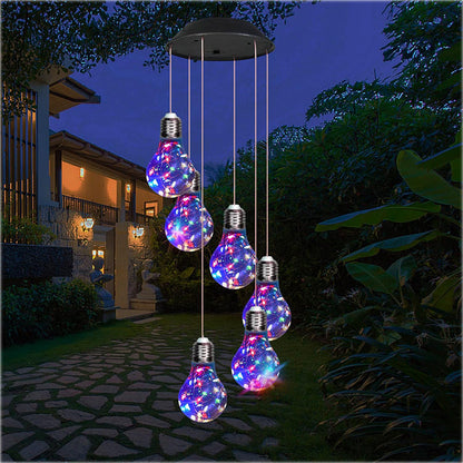 🌠2025 New Design 50% OFF💡Outdoor Colorful LED Solar-Powered Light Bulb Wind Chimes