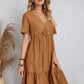 💝Hot Sale 60% Off🎁Retro V-neck Loose Casual Dress💖Buy 2 Free Shipping