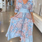 🔥Summer Hot Sales - 49% OFF🔥Women’s Elegant Floral Drawstring Long Dress