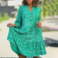 🌺Seasonal Styles💐 Casual Loose Printed V-Neck Flowy Dress