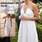 👗SUMMER HOT SALE👗Halter Neck Backless Tiered Maxi Dress