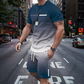 🔥Free Shipping & 50% OFF🔥😎Men's Gradient Color T-Shirt & Shorts Set