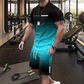 🔥Free Shipping & 50% OFF🔥😎Men's Gradient Color T-Shirt & Shorts Set