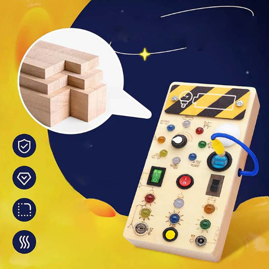🎁Last Day Promotion 49% OFF🔥Wooden Busy Board Toys with LED Lights
