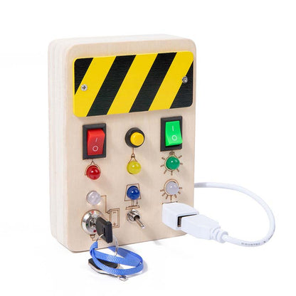 🎁Last Day Promotion 49% OFF🔥Wooden Busy Board Toys with LED Lights