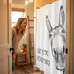 🔥Free Shipping & 50% OFF🔥Funny Donkey Shower Curtain with Hooks