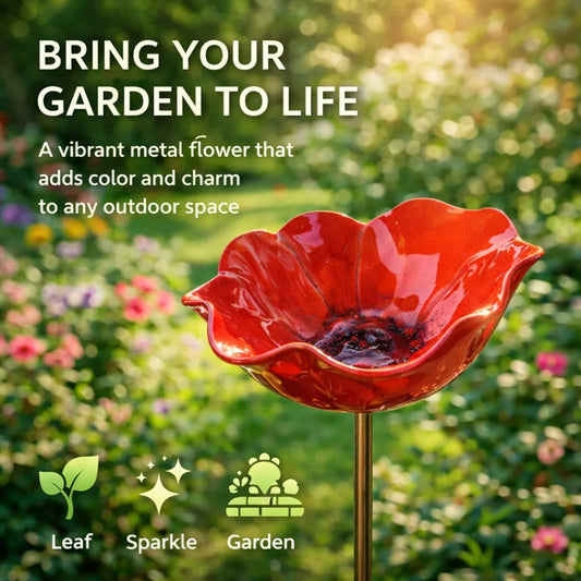 🎁Last Day Promotion 49% OFF🔥Handcrafted Metal Flower Stakes for the Garden 🐦