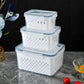 ⏰️Last Day For Free Shipping⌛️3PCS Fruit Storage Container Set for Fridge with Removable Colander
