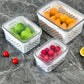 ⏰️Last Day For Free Shipping⌛️3PCS Fruit Storage Container Set for Fridge with Removable Colander