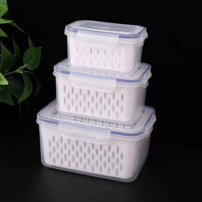 ⏰️Last Day For Free Shipping⌛️3PCS Fruit Storage Container Set for Fridge with Removable Colander