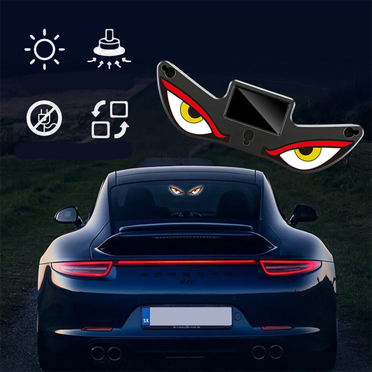 🔥 Final Day: £9.99 Only⏰️Solar Powered Devil's Eye LED Car Warning Light