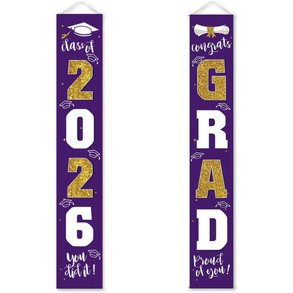⏰️Last Day For  £9.99 Only⌛️Class of 2026 Graduation Porch Banners