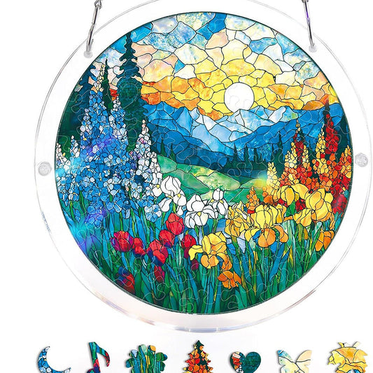 🔥Free Shipping & 50% OFF🔥Acrylic Sunset & Sea Jigsaw Puzzle Window Hanging