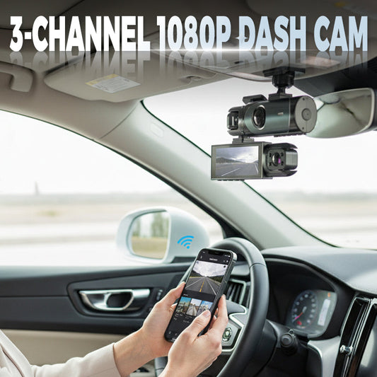 ⏰️Last Day For Free Shipping⌛️3-Channel 1080P Dash Cam